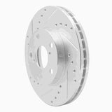 R1 Concepts 1992-1998 Lexus SC300 Front Left Drilled & Slotted Silver Brake Rotor by R1 Concepts 631-75003L