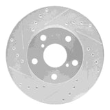 R1 Concepts 1992-1998 Lexus SC300 Front Left Drilled & Slotted Silver Brake Rotor by R1 Concepts 631-75003L