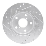 R1 Concepts 1992-1998 Lexus SC300 Front Right Drilled & Slotted Silver Brake Rotor by R1 Concepts 631-75003R