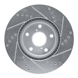 R1 Concepts 1992-2010 Lexus SC430 Front Left Drilled & Slotted Silver Brake Rotor by R1 Concepts 631-75005L