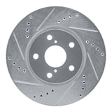 R1 Concepts 1992-2010 Lexus SC430 Front Left Drilled & Slotted Silver Brake Rotor by R1 Concepts 631-75005L