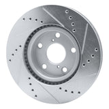 R1 Concepts 1992-2010 Lexus SC430 Front Left Drilled & Slotted Silver Brake Rotor by R1 Concepts 631-75005L