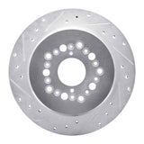R1 Concepts 1992-2000 Lexus SC300 Rear Left Drilled & Slotted Silver Brake Rotor by R1 Concepts 631-75006L