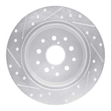 R1 Concepts 1998-2010 Lexus GS430 Rear Right Drilled & Slotted Silver Brake Rotor by R1 Concepts 631-75007R