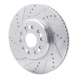 R1 Concepts 1995-2000 Lexus LS400 Front Left Drilled & Slotted Silver Brake Rotor by R1 Concepts 631-75008L