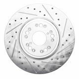 R1 Concepts 1995-2000 Lexus LS400 Front Right Drilled & Slotted Silver Brake Rotor by R1 Concepts 631-75008R