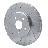 R1 Concepts 2001-2006 Lexus LS430 Front Left Drilled & Slotted Silver Brake Rotor by R1 Concepts 631-75009L
