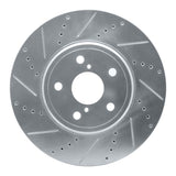 R1 Concepts 2001-2006 Lexus LS430 Front Left Drilled & Slotted Silver Brake Rotor by R1 Concepts 631-75009L
