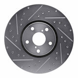 R1 Concepts 06-20 Lexus Is300 Right Front Drilled & Slotted Silver Brake Rotor by R1 Concepts RNC-631-75011D