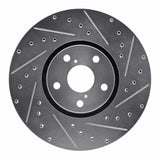 R1 Concepts 06-20 Lexus Gs430 Left Front Drilled & Slotted Silver Brake Rotor