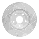 Dynamic Friction 2006-2015 Lexus GS300 Right Front Drilled & Slotted Silver Brake Rotor by Dynamic Friction Company 631-75013D