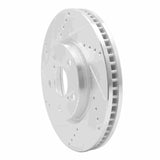 Dynamic Friction 2006-2015 Lexus GS300 Left Front Drilled & Slotted Silver Brake Rotor by Dynamic Friction Company 631-75014D