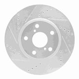Dynamic Friction 2006-2015 Lexus GS300 Left Front Drilled & Slotted Silver Brake Rotor by Dynamic Friction Company 631-75014D