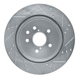R1 Concepts 06-15 Lexus Gs350 Rear Left Drilled & Slotted Silver Brake Rotor by R1 Concepts RNC-631-75015L
