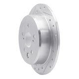 Dynamic Friction 2006-2015 Lexus IS250 Rear Left Drilled & Slotted Silver Brake Rotor by Dynamic Friction Company 631-75016L