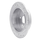 Dynamic Friction 2006-2015 Lexus IS250 Rear Left Drilled & Slotted Silver Brake Rotor by Dynamic Friction Company 631-75016L