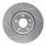 Dynamic Friction 2006-2015 Lexus IS250 Rear Right Drilled & Slotted Silver Brake Rotor by Dynamic Friction Company 631-75016R