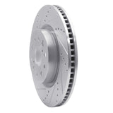 Dynamic Friction 2007-2023 Lexus LS460 Front Left Drilled & Slotted Silver Brake Rotor by Dynamic Friction Company 631-75017L