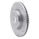 Dynamic Friction 2007-2023 Lexus LS460 Front Right Drilled & Slotted Silver Brake Rotor by Dynamic Friction Company 631-75017R