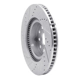 Dynamic Friction 2007-2023 Lexus LS460 Front Right Drilled & Slotted Silver Brake Rotor by Dynamic Friction Company 631-75017R
