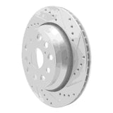 Dynamic Friction 2007-2017 Lexus LS460 Rear Right Drilled & Slotted Silver Brake Rotor by Dynamic Friction Company 631-75018R