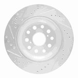 Dynamic Friction 2007-2017 Lexus LS460 Rear Right Drilled & Slotted Silver Brake Rotor by Dynamic Friction Company 631-75018R