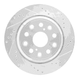 Dynamic Friction 2007-2017 Lexus LS460 Rear Right Drilled & Slotted Silver Brake Rotor by Dynamic Friction Company 631-75018R