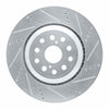 R1 Concepts 2007-2023 Lexus LS600h Left Front Drilled & Slotted Silver Brake Rotor