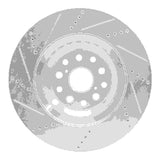 Dynamic Friction 2007-2023 Lexus LS500h Right Front Drilled & Slotted Silver Brake Rotor by Dynamic Friction Company 631-75020D