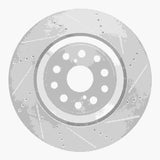 Dynamic Friction 2007-2023 Lexus LS500h Right Front Drilled & Slotted Silver Brake Rotor by Dynamic Friction Company 631-75020D