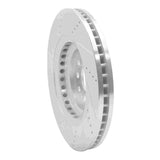 Dynamic Friction 2007-2023 Lexus LS500h Right Front Drilled & Slotted Silver Brake Rotor by Dynamic Friction Company 631-75020D