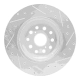 Dynamic Friction 2007-2017 Lexus LS460 Left Rear Drilled & Slotted Silver Brake Rotor by Dynamic Friction Company 631-75021D