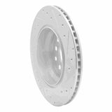 Dynamic Friction 2007-2017 Lexus LS460 Left Rear Drilled & Slotted Silver Brake Rotor by Dynamic Friction Company 631-75021D