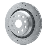 Dynamic Friction 2007-2017 Lexus LS600h Right Rear Drilled & Slotted Silver Brake Rotor by Dynamic Friction Company 631-75022D
