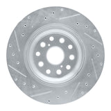 Dynamic Friction 2007-2017 Lexus LS600h Right Rear Drilled & Slotted Silver Brake Rotor by Dynamic Friction Company 631-75022D