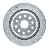 Dynamic Friction 2007-2017 Lexus LS600h Right Rear Drilled & Slotted Silver Brake Rotor by Dynamic Friction Company 631-75022D