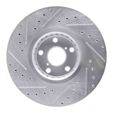 Dynamic Friction 2007-2011 Lexus GS350 Right Front Drilled & Slotted Silver Brake Rotor by Dynamic Friction Company 631-75024D