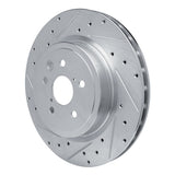 Dynamic Friction 2008-2014 Lexus IS F Rear Left Drilled & Slotted Silver Brake Rotor by Dynamic Friction Company 631-75025L