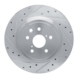 Dynamic Friction 2008-2014 Lexus IS F Rear Left Drilled & Slotted Silver Brake Rotor by Dynamic Friction Company 631-75025L