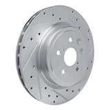 Dynamic Friction 2008-2014 Lexus IS F Rear Right Drilled & Slotted Silver Brake Rotor by Dynamic Friction Company 631-75025R