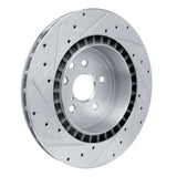 Dynamic Friction 2008-2014 Lexus IS F Rear Right Drilled & Slotted Silver Brake Rotor by Dynamic Friction Company 631-75025R