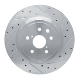Dynamic Friction 2008-2014 Lexus IS F Rear Right Drilled & Slotted Silver Brake Rotor by Dynamic Friction Company 631-75025R