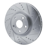 Dynamic Friction 2009-2011 Lexus GS460 Left Front Drilled & Slotted Silver Brake Rotor by Dynamic Friction Company 631-75027D