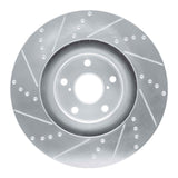 Dynamic Friction 2009-2011 Lexus GS460 Left Front Drilled & Slotted Silver Brake Rotor by Dynamic Friction Company 631-75027D