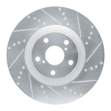 Dynamic Friction 2009-2011 Lexus GS460 Left Front Drilled & Slotted Silver Brake Rotor by Dynamic Friction Company 631-75027D