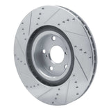 Dynamic Friction 2009-2011 Lexus GS460 Left Front Drilled & Slotted Silver Brake Rotor by Dynamic Friction Company 631-75027D