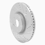 Dynamic Friction 2009-2011 Lexus GS450H Right Front Drilled & Slotted Silver Brake Rotor by Dynamic Friction Company 631-75028D