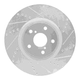 Dynamic Friction 2009-2011 Lexus GS450H Right Front Drilled & Slotted Silver Brake Rotor by Dynamic Friction Company 631-75028D