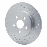 Dynamic Friction 2011-2017 Lexus CT200H Rear Right Drilled & Slotted Silver Brake Rotor by Dynamic Friction Company 631-75029R