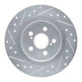 Dynamic Friction 2011-2017 Lexus CT200H Rear Right Drilled & Slotted Silver Brake Rotor by Dynamic Friction Company 631-75029R